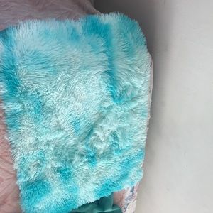 Fluffy tie-dye rug 40CMx60CM Blue